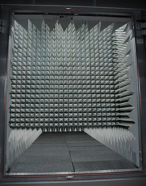 anechoic chamber at UA's Applied Research Building