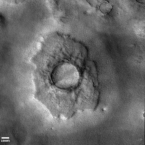 Pedestal crater on Mars