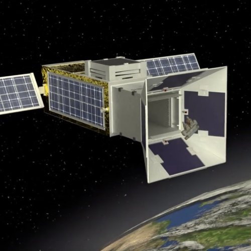Paladin satellite capturing space junk