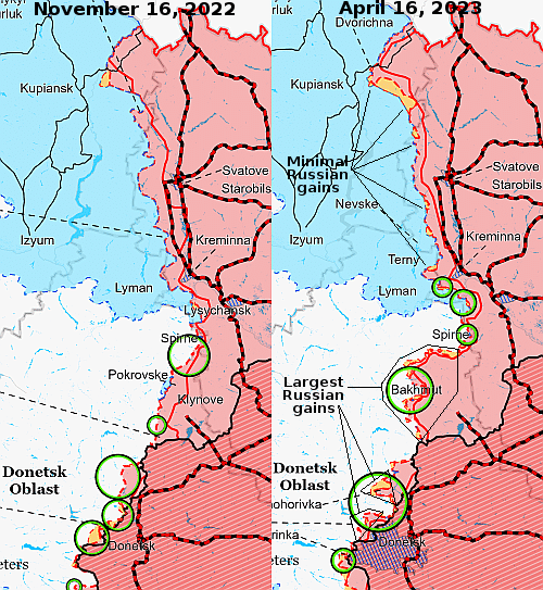 The developing trench war in Ukraine