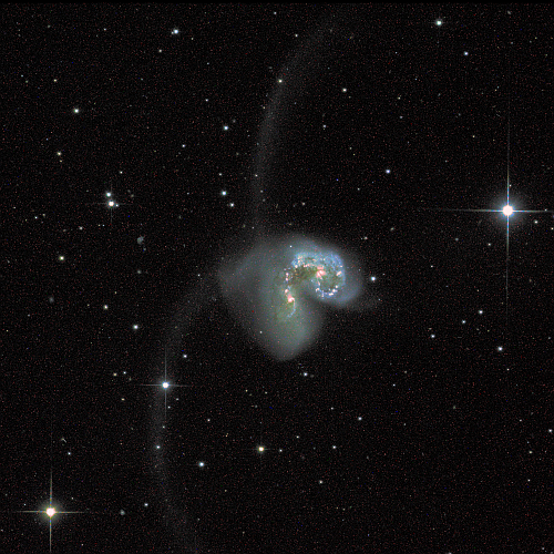 SuperBIT image of Antennae Galaxy