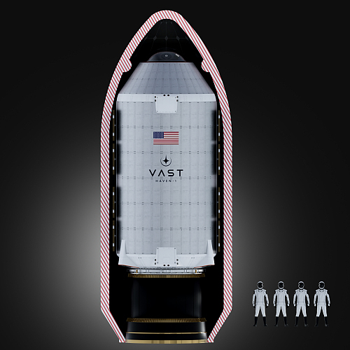 Vast Haven-1 station inside Falcon-9 fairing