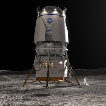 2023 artist rendering of the manned Blue Moon lander