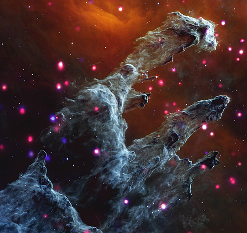 Composite Chandra/Webb image of M16