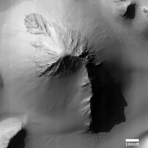An avalanche in the West Virginia of Mars