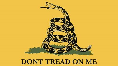 Gadsden Flag - a symbol of unbowing defiance to oppression