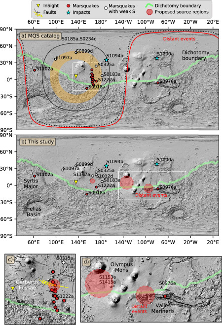 Global map of quakes on Mars