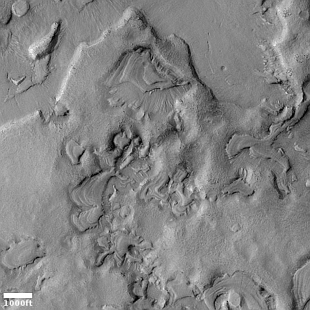 Martian ice islands in a Martian sea of ice