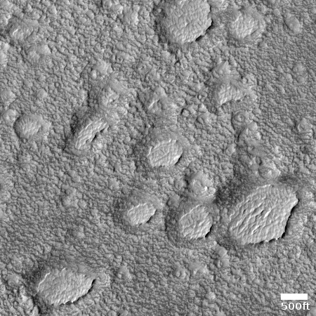 The icy terrain near Starship's prime landing spot on Mars