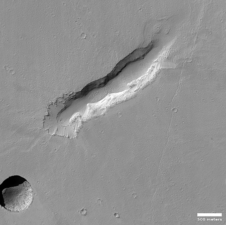 Volcanic vent on Mars