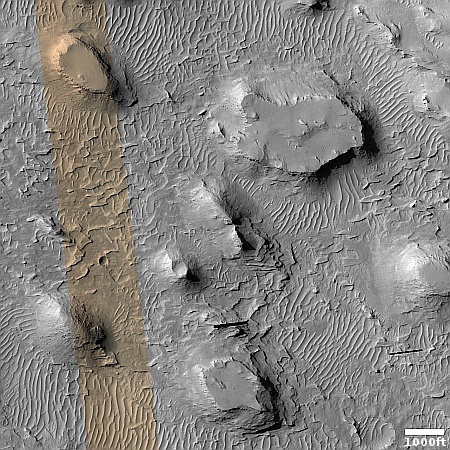 A land of buttes on Mars