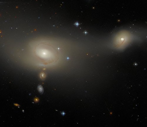 Galaxies in a row