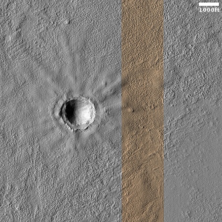 Double-ringed crater