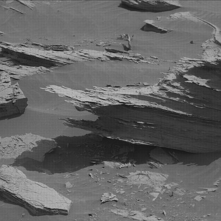 Mars' flaky rocks