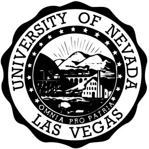 The seal of UNLV. The motto means 