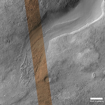 The foot of a Martian glacier