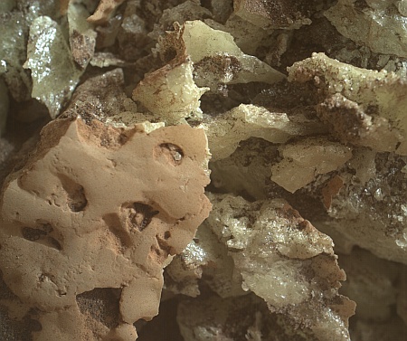 Close-up of rocks on Mars
