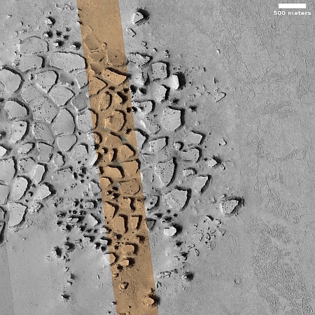 A jumble of blocks on Mars