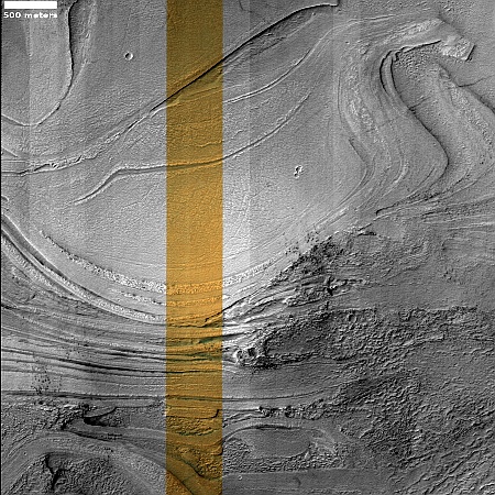 Martian taffy terrain
