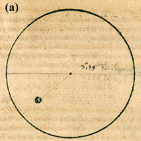 Kepler's first sunspot drawing