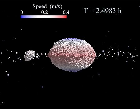 Computer simulation of formation of Dimorphos