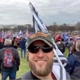 Jason Moorehead at the Washington Monument rally on January 6, 2021