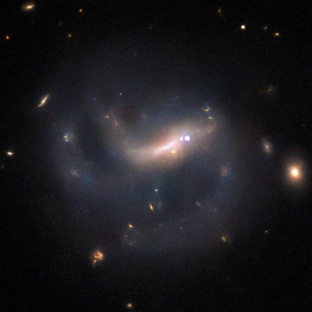 A supernova overwhelms a small galaxy