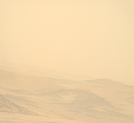 Dust storm in Jezero Crater