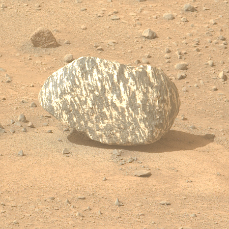 A striped rock on Mars