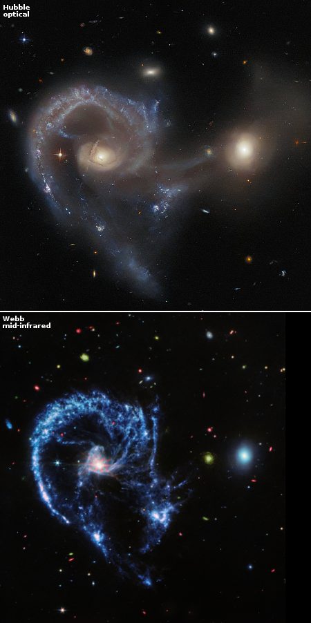 Comparing Hubble with Webb