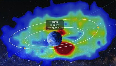 Juice image of Earth's radiation belts