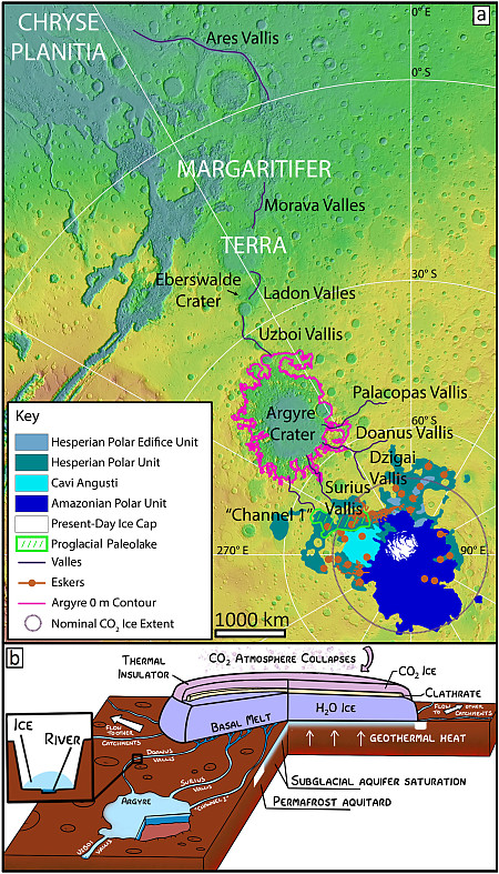 New model for explaining flowing water on Mars