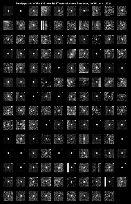 Portrait of all 138 new asteroids