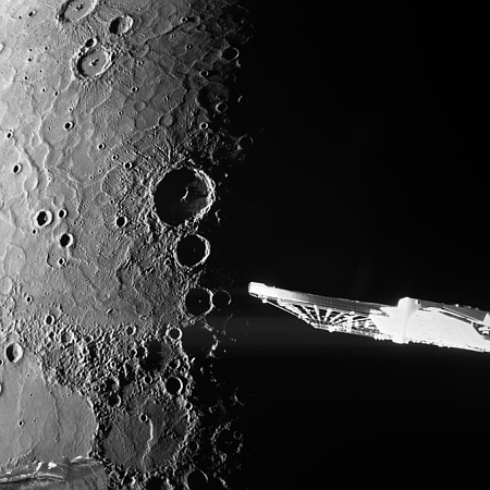 BepiColombo image from January 8, 2025 fly-by of Mercury