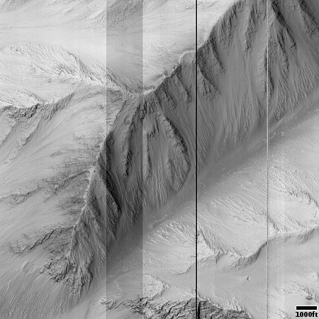 The canyons inside Valles Marineris