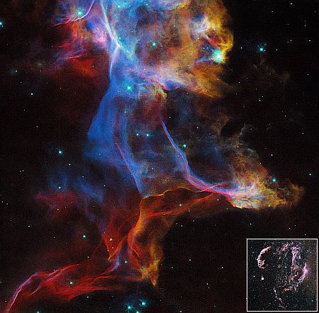 A small section of the Veil Nebula