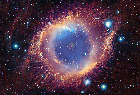 A composite image of the Helix Nebula