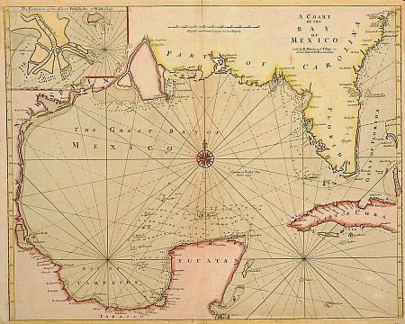 A British map from 1700, with the Gulf of Mexico labeled at