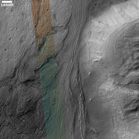 A Martian river of ice