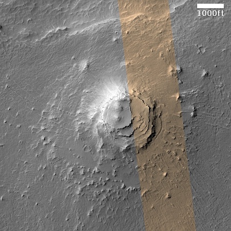 Terraced Martian butte