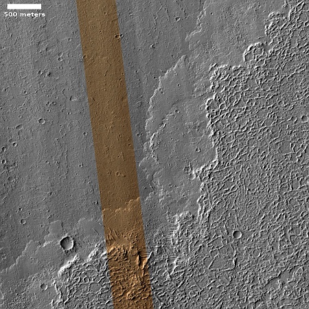 Seepage at edge of lava flow?