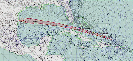 Flight path for Starship's ninth test flight