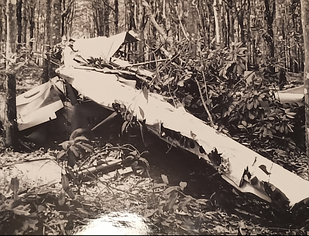 Francis James Floyd's plane after crash