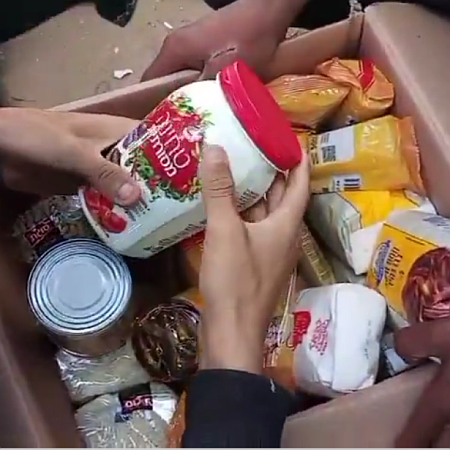 Israel food products, provided directly to Gazans