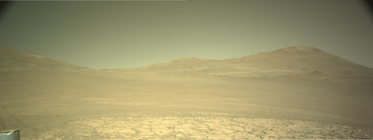Looking back at the rim of Jezero Crater