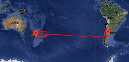 Flight path of second super pressure balloon test