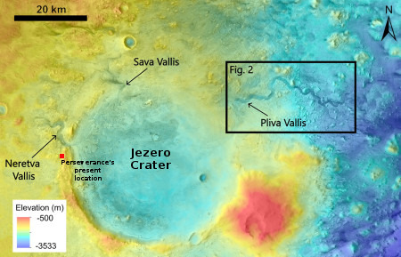 The inlet and outlet valleys of Jezero Crater