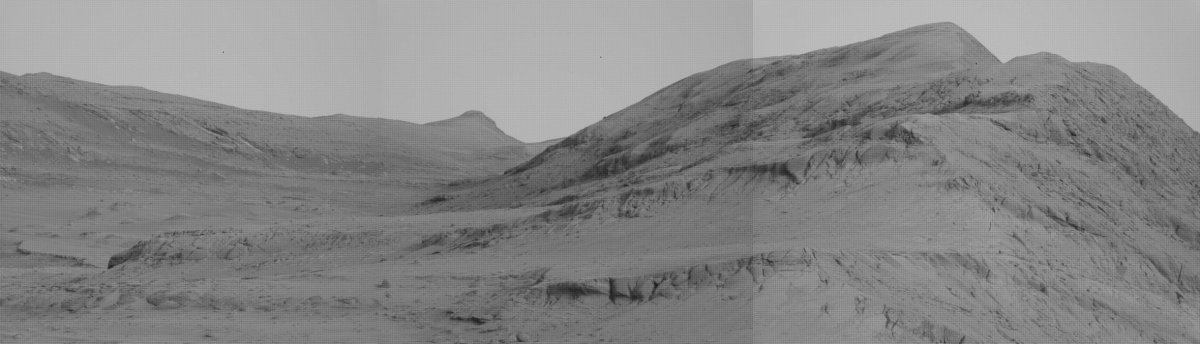 The dusky mountains of Mars