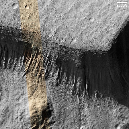 The source of a Martian glacial canyon 750-miles-long