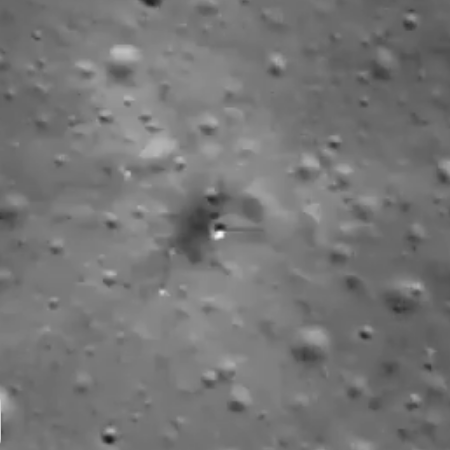 Resilience crash site on the Moon, as seen by Chandrayaan-2